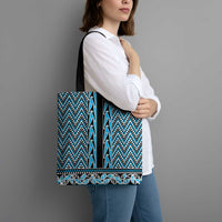 New Zealand Maori Niho Taniwha Tote Bag Kikorangi Mangopare and Puhoro Pattern - Polynesian Pride