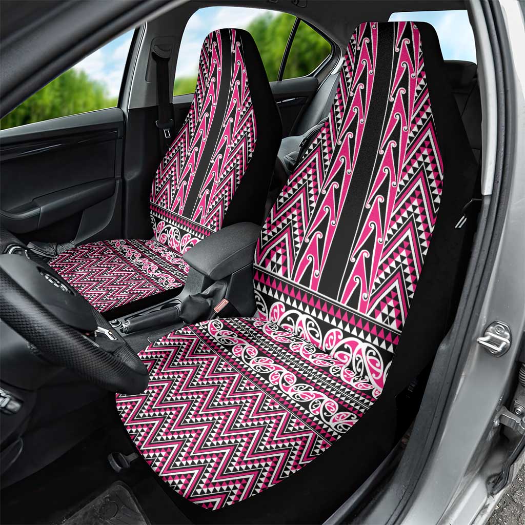 New Zealand Maori Niho Taniwha Car Seat Cover Mawhero Mangopare and Puhoro Pattern