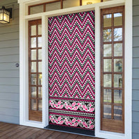 New Zealand Maori Niho Taniwha Door Cover Mawhero Mangopare and Puhoro Pattern - Polynesian Pride