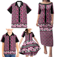 New Zealand Maori Niho Taniwha Family Matching Puletasi and Hawaiian Shirt Mawhero Mangopare and Puhoro Pattern