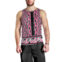 New Zealand Maori Niho Taniwha Men Tank Top Mawhero Mangopare and Puhoro Pattern