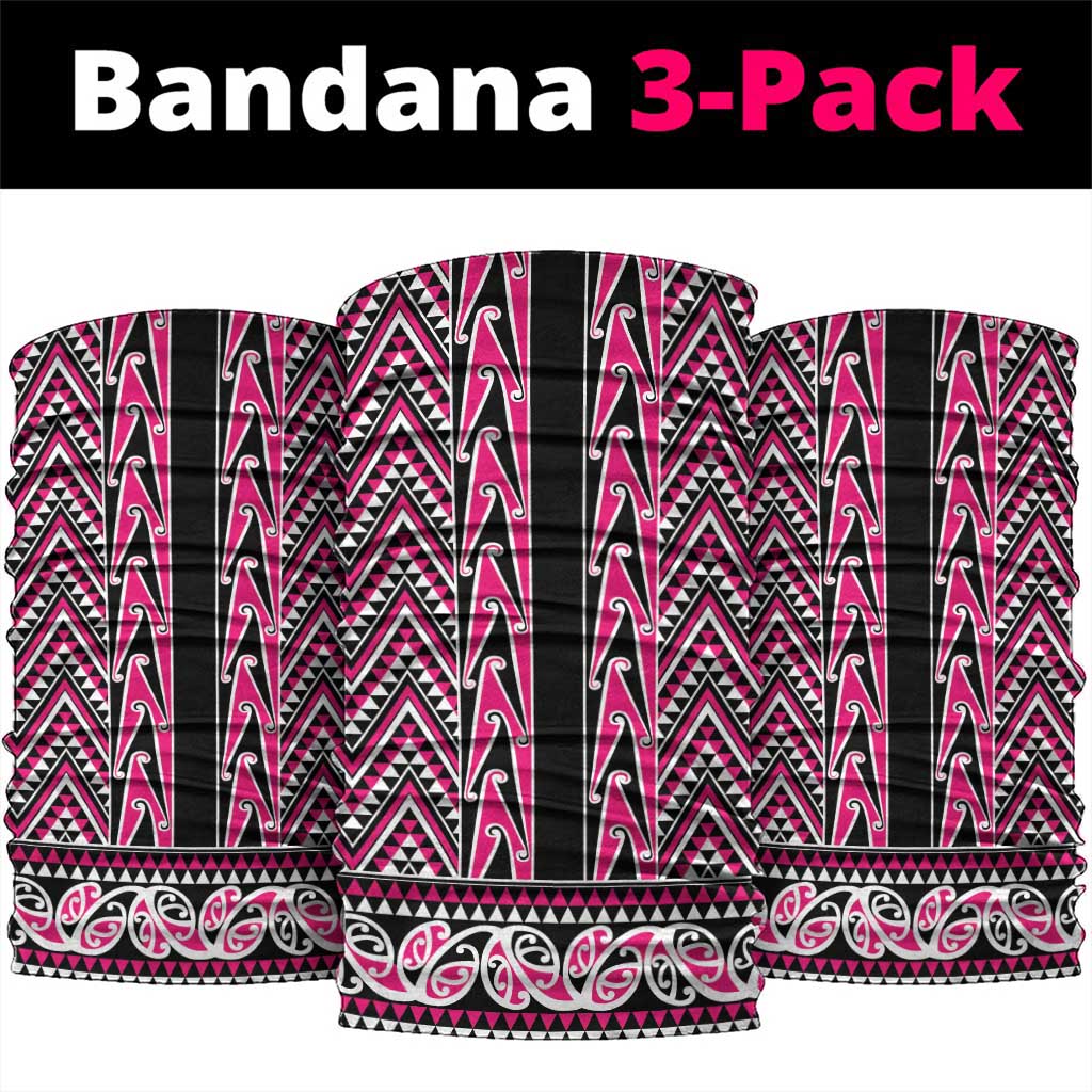 New Zealand Maori Niho Taniwha Neck Gaiter Mawhero Mangopare and Puhoro Pattern - Polynesian Pride