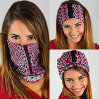 New Zealand Maori Niho Taniwha Neck Gaiter Mawhero Mangopare and Puhoro Pattern - Polynesian Pride