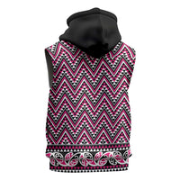 New Zealand Maori Niho Taniwha Sleeveless Zip Hoodie Mawhero Mangopare and Puhoro Pattern - Polynesian Pride