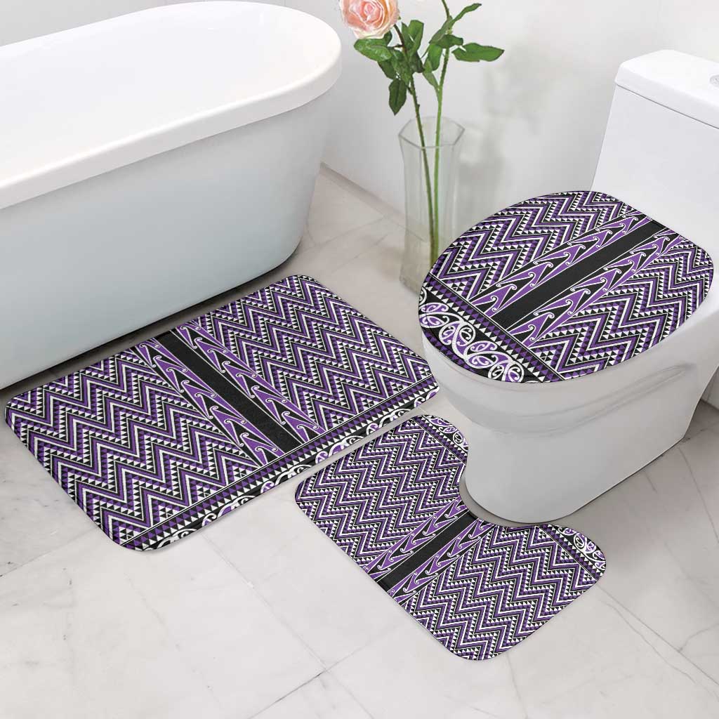 New Zealand Maori Niho Taniwha Bathroom Set Waiporopo Mangopare and Puhoro Pattern - Polynesian Pride