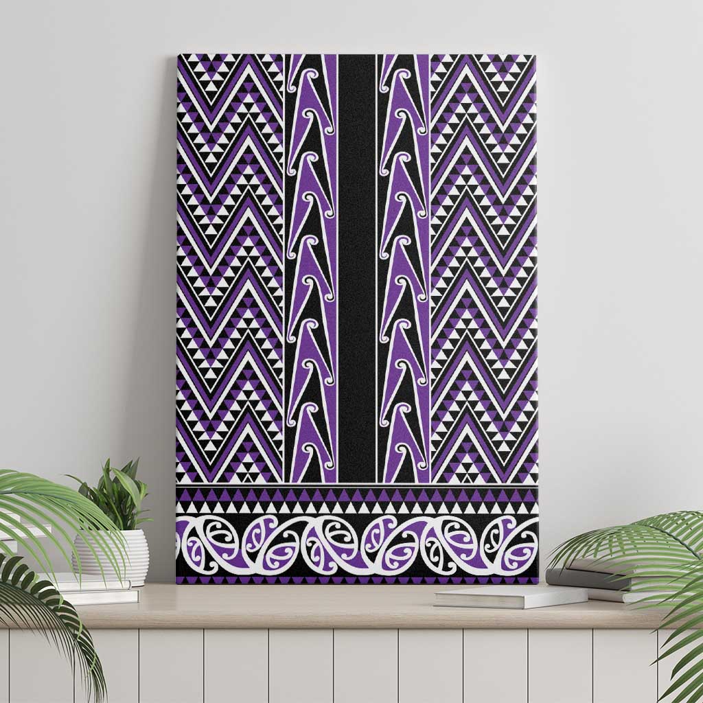 New Zealand Maori Niho Taniwha Canvas Wall Art Waiporopo Mangopare and Puhoro Pattern