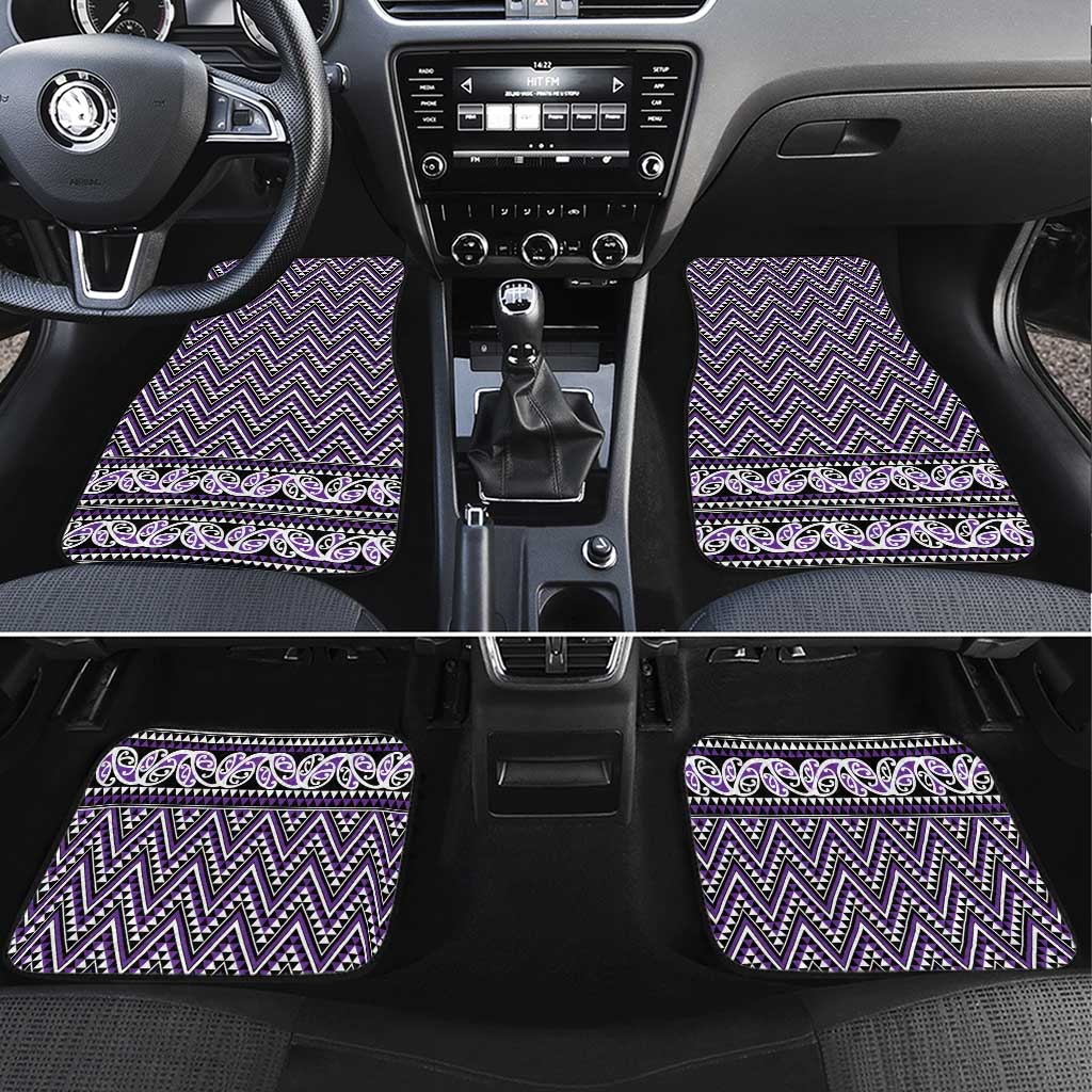 New Zealand Maori Niho Taniwha Car Mats Waiporopo Mangopare and Puhoro Pattern
