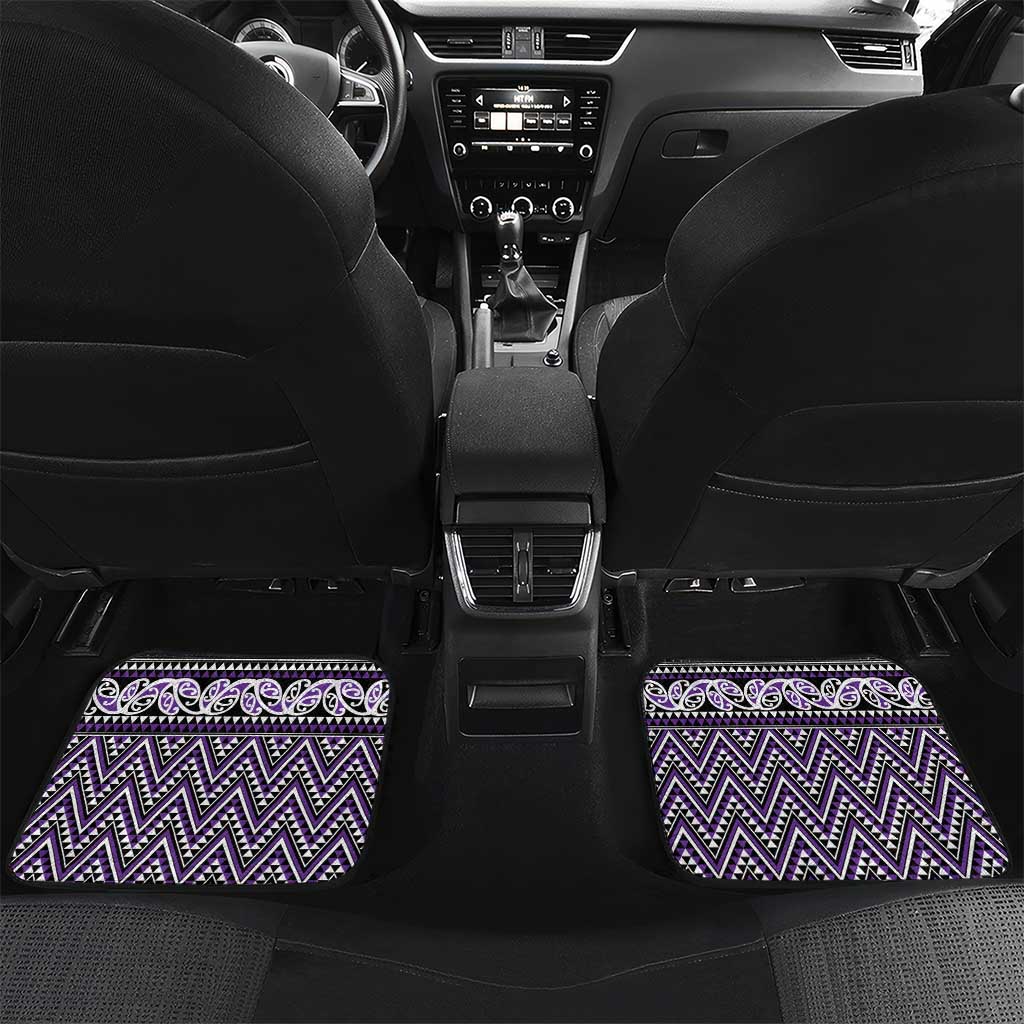 New Zealand Maori Niho Taniwha Car Mats Waiporopo Mangopare and Puhoro Pattern