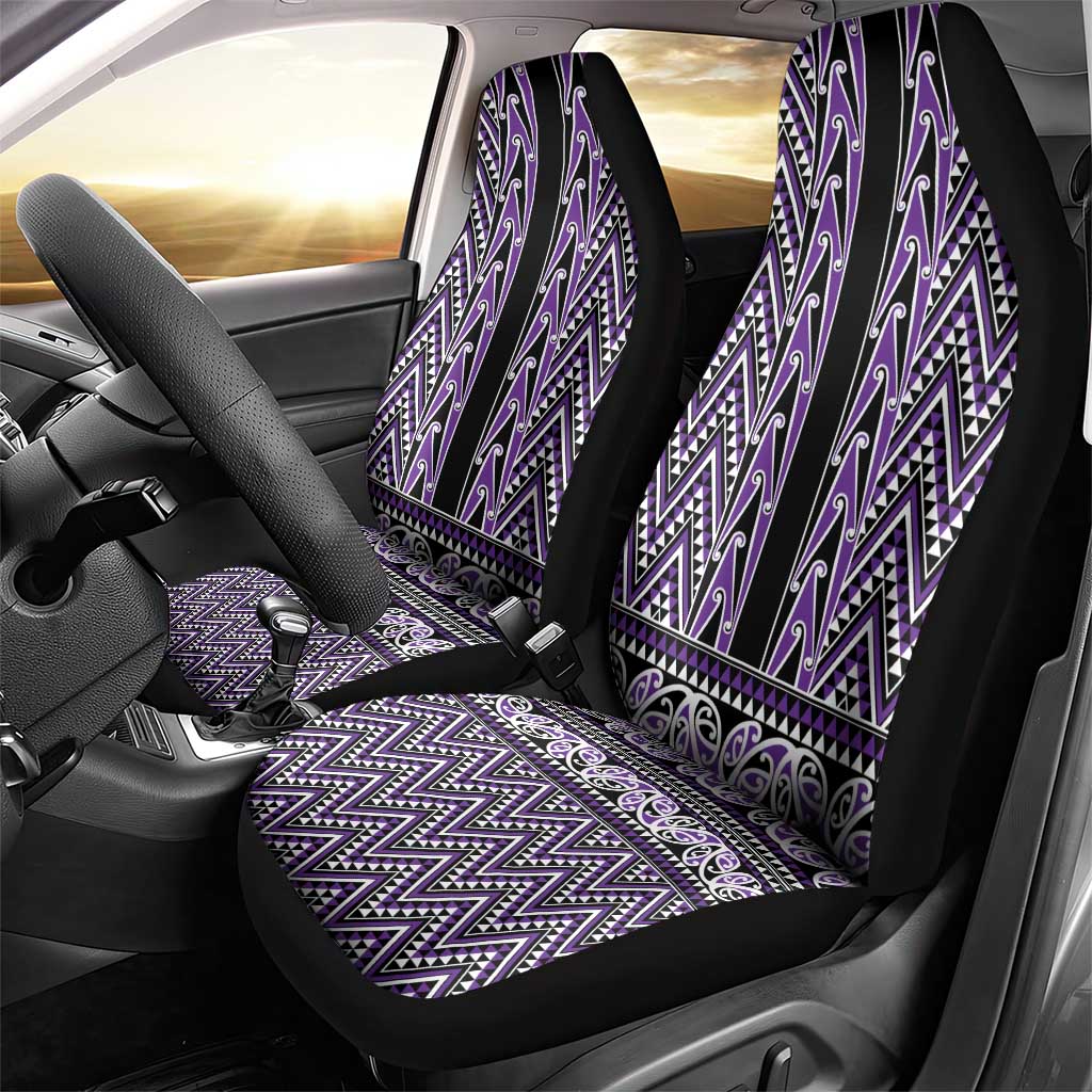 New Zealand Maori Niho Taniwha Car Seat Cover Waiporopo Mangopare and Puhoro Pattern