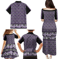 New Zealand Maori Niho Taniwha Family Matching Puletasi and Hawaiian Shirt Waiporopo Mangopare and Puhoro Pattern