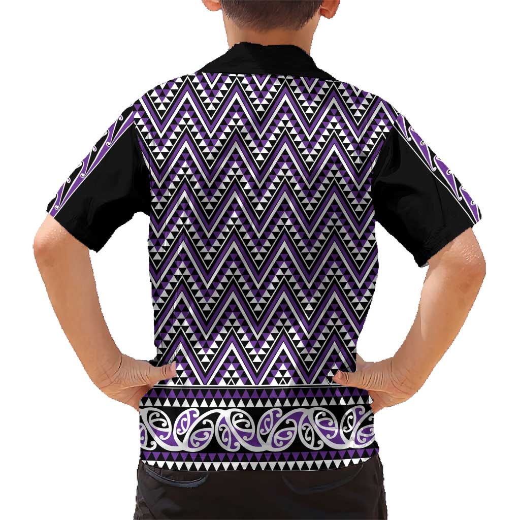 New Zealand Maori Niho Taniwha Family Matching Short Sleeve Bodycon Dress and Hawaiian Shirt Waiporopo Mangopare and Puhoro Pattern