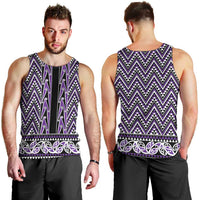 New Zealand Maori Niho Taniwha Men Tank Top Waiporopo Mangopare and Puhoro Pattern