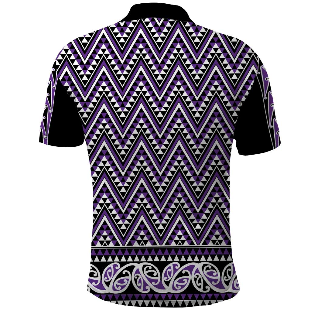 New Zealand Maori Niho Taniwha Polo Shirt Waiporopo Mangopare and Puhoro Pattern