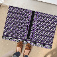 New Zealand Maori Niho Taniwha Rubber Doormat Waiporopo Mangopare and Puhoro Pattern