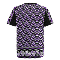 New Zealand Maori Niho Taniwha Rugby Jersey Waiporopo Mangopare and Puhoro Pattern