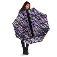 New Zealand Maori Niho Taniwha Umbrella Waiporopo Mangopare and Puhoro Pattern - Polynesian Pride