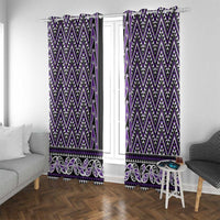 New Zealand Maori Niho Taniwha Window Curtain Waiporopo Mangopare and Puhoro Pattern