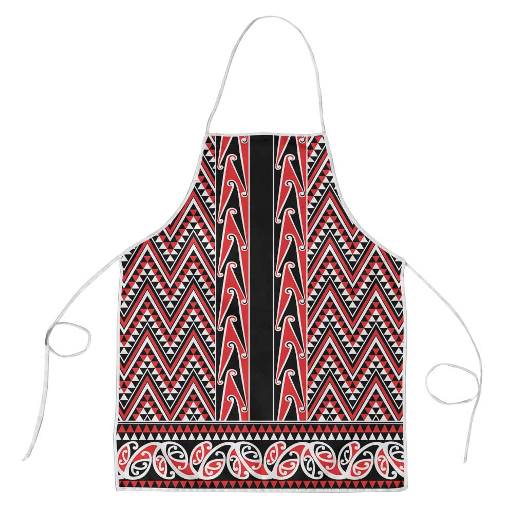 New Zealand Maori Niho Taniwha Apron Whero Mangopare and Puhoro Pattern - Polynesian Pride