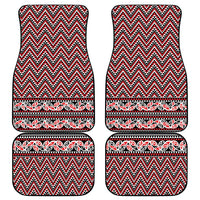 New Zealand Maori Niho Taniwha Car Mats Whero Mangopare and Puhoro Pattern