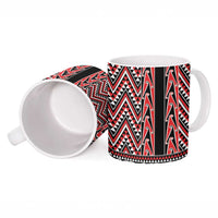New Zealand Maori Niho Taniwha Ceramic Mug Whero Mangopare and Puhoro Pattern - Polynesian Pride