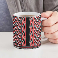 New Zealand Maori Niho Taniwha Ceramic Mug Whero Mangopare and Puhoro Pattern - Polynesian Pride