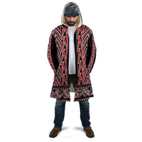 New Zealand Maori Niho Taniwha Cloak Whero Mangopare and Puhoro Pattern - Polynesian Pride