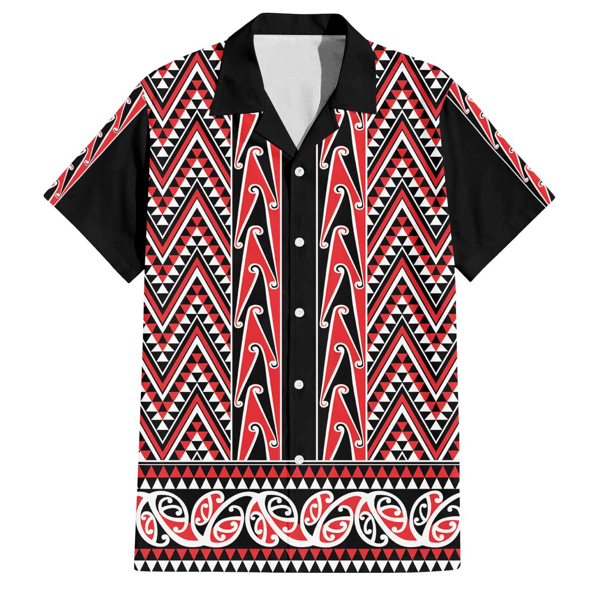 New Zealand Maori Niho Taniwha Family Matching Off The Shoulder Long Sleeve Dress and Hawaiian Shirt Whero Mangopare and Puhoro Pattern