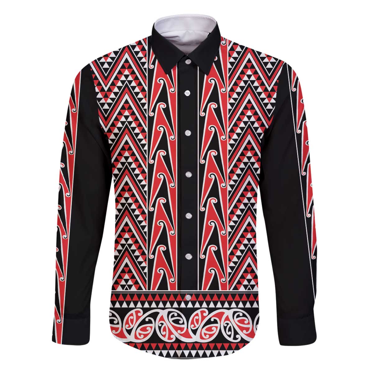 New Zealand Maori Niho Taniwha Family Matching Off The Shoulder Long Sleeve Dress and Hawaiian Shirt Whero Mangopare and Puhoro Pattern