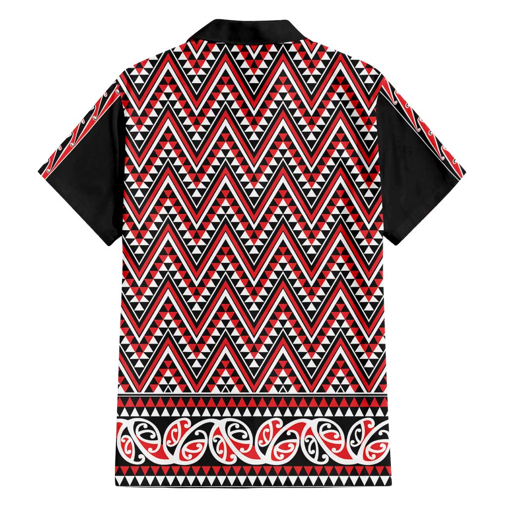 New Zealand Maori Niho Taniwha Family Matching Off Shoulder Short Dress and Hawaiian Shirt Whero Mangopare and Puhoro Pattern