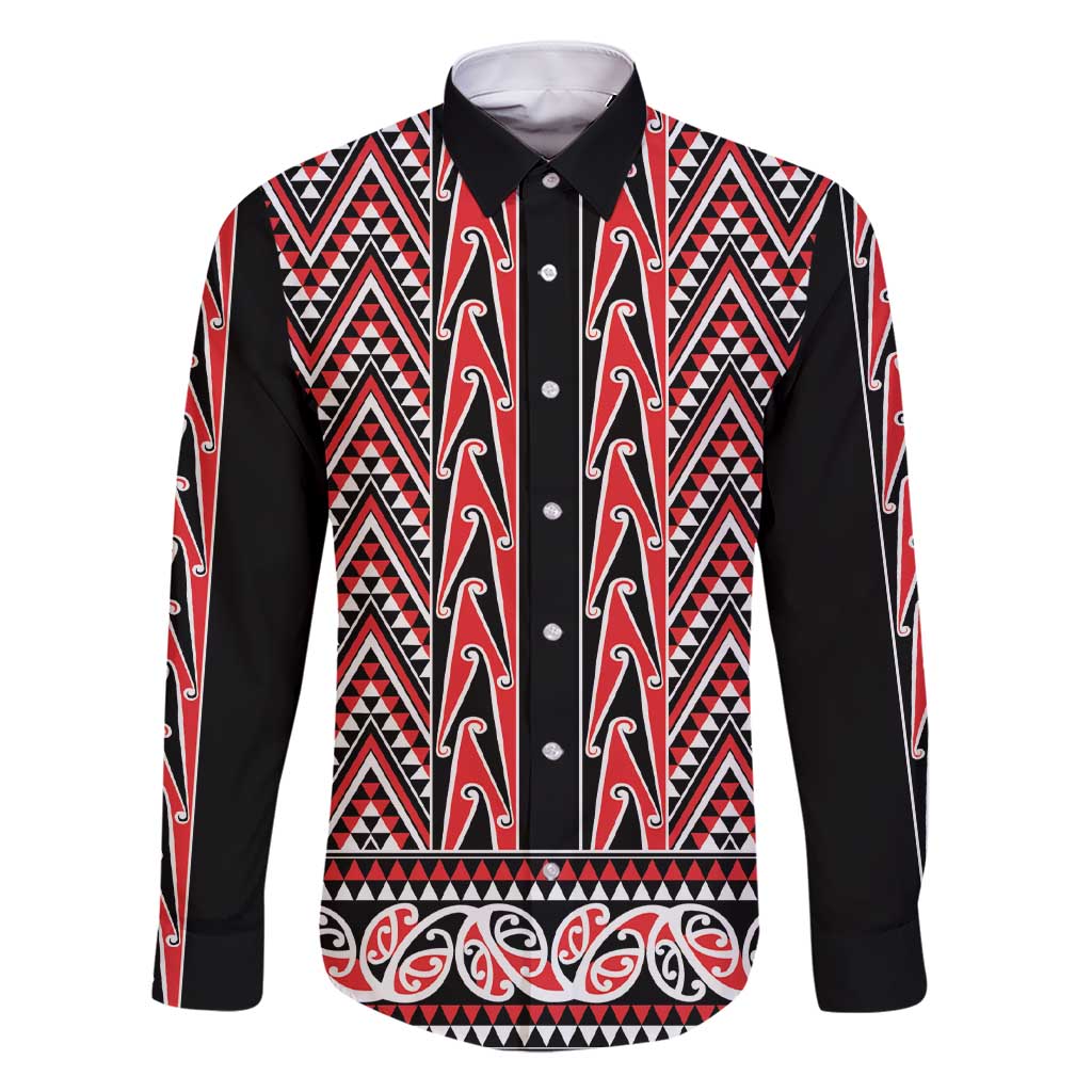 New Zealand Maori Niho Taniwha Family Matching Short Sleeve Bodycon Dress and Hawaiian Shirt Whero Mangopare and Puhoro Pattern