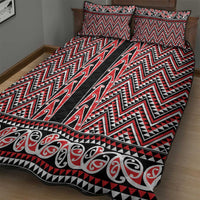 New Zealand Maori Niho Taniwha Quilt Bed Set Whero Mangopare and Puhoro Pattern