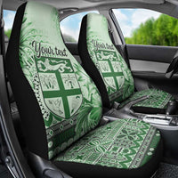 Vintage Bula Fiji Personalised Car Seat Cover Green Hibiscus Tapa Pattern LT9