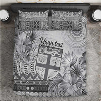 Vintage Bula Fiji Personalised Bedding Set Beige Hibiscus Tapa Pattern LT9