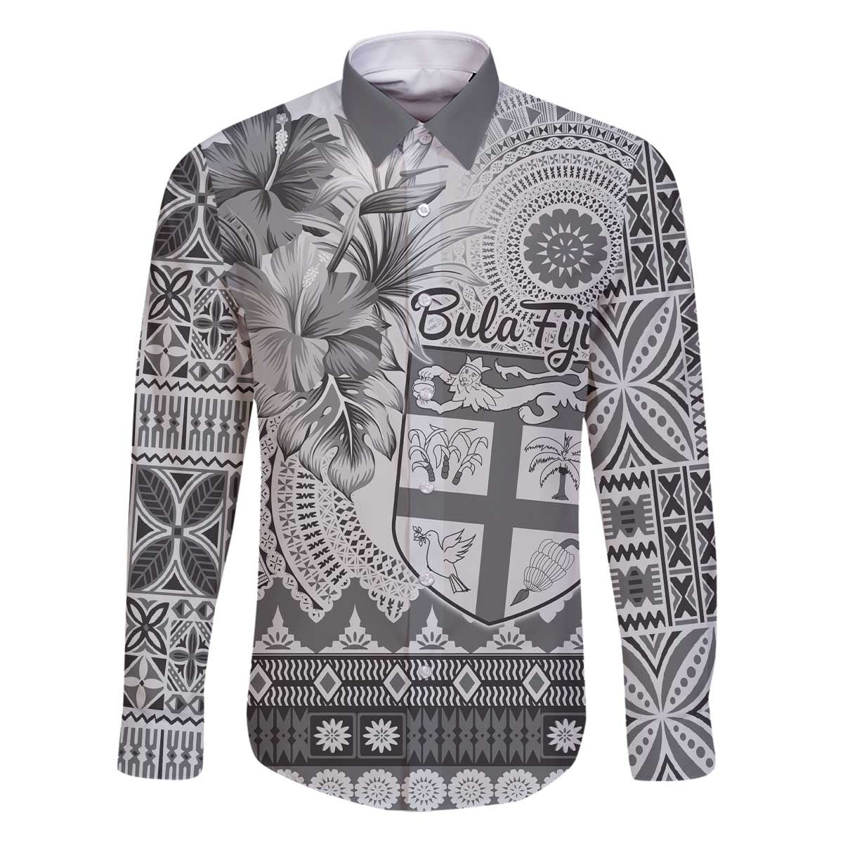 Vintage Bula Fiji Personalised Family Matching Puletasi and Hawaiian Shirt Beige Hibiscus Tapa Pattern