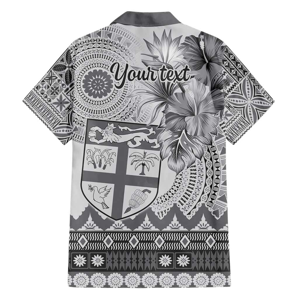 Vintage Bula Fiji Personalised Hawaiian Shirt Beige Hibiscus Tapa Pattern LT9 - Polynesian Pride