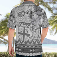 Vintage Bula Fiji Personalised Hawaiian Shirt Beige Hibiscus Tapa Pattern LT9 - Polynesian Pride