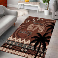 Personalised Bula Fiji 679 Area Rug Fijian Tagimoucia Masi Tapa Art