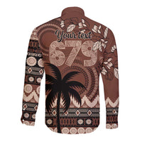 Personalised Bula Fiji 679 Long Sleeve Button Shirt Fijian Tagimoucia Masi Tapa Art