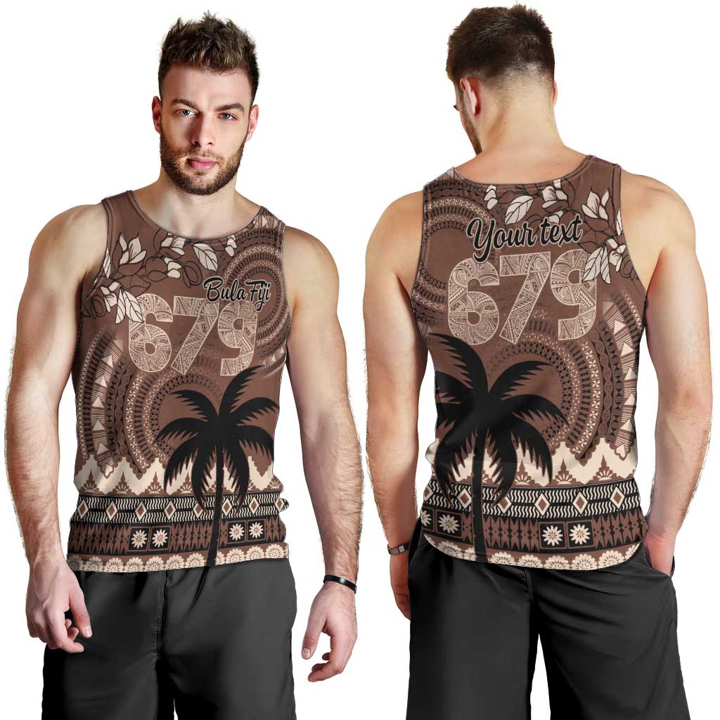 Personalised Bula Fiji 679 Men Tank Top Fijian Tagimoucia Masi Tapa Art