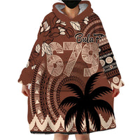 Personalised Bula Fiji 679 Wearable Blanket Hoodie Fijian Tagimoucia Masi Tapa Art