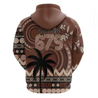 Personalised Bula Fiji 679 Zip Hoodie Fijian Tagimoucia Masi Tapa Art
