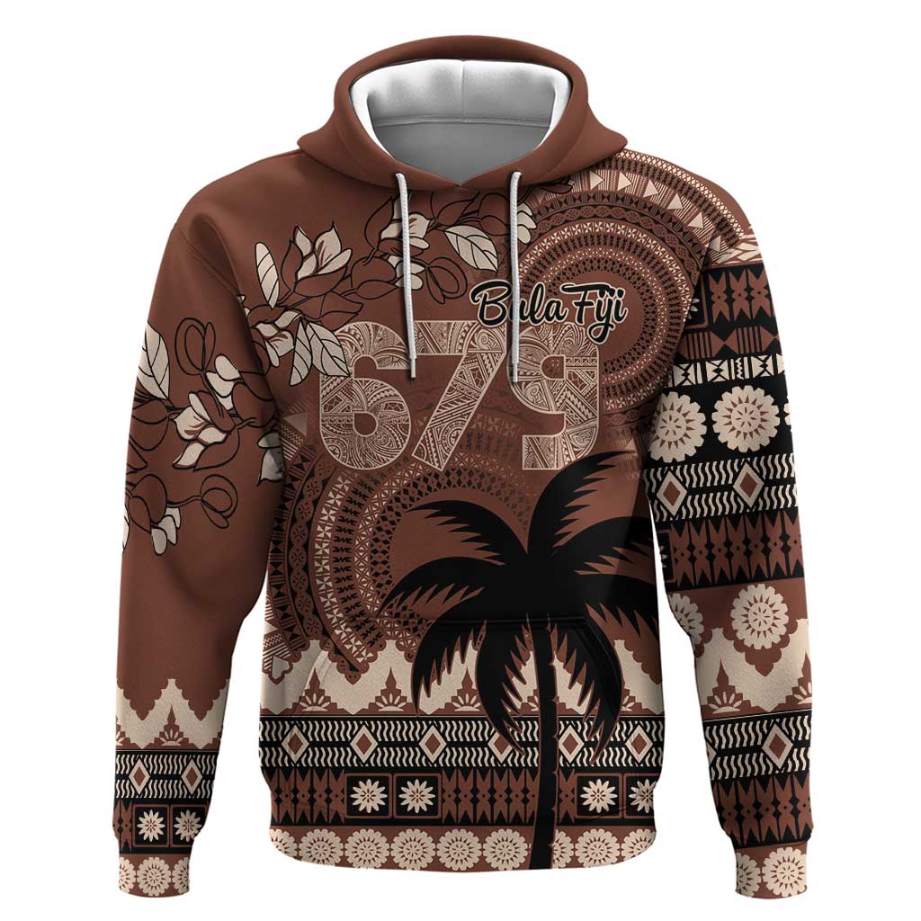 Personalised Bula Fiji 679 Zip Hoodie Fijian Tagimoucia Masi Tapa Art