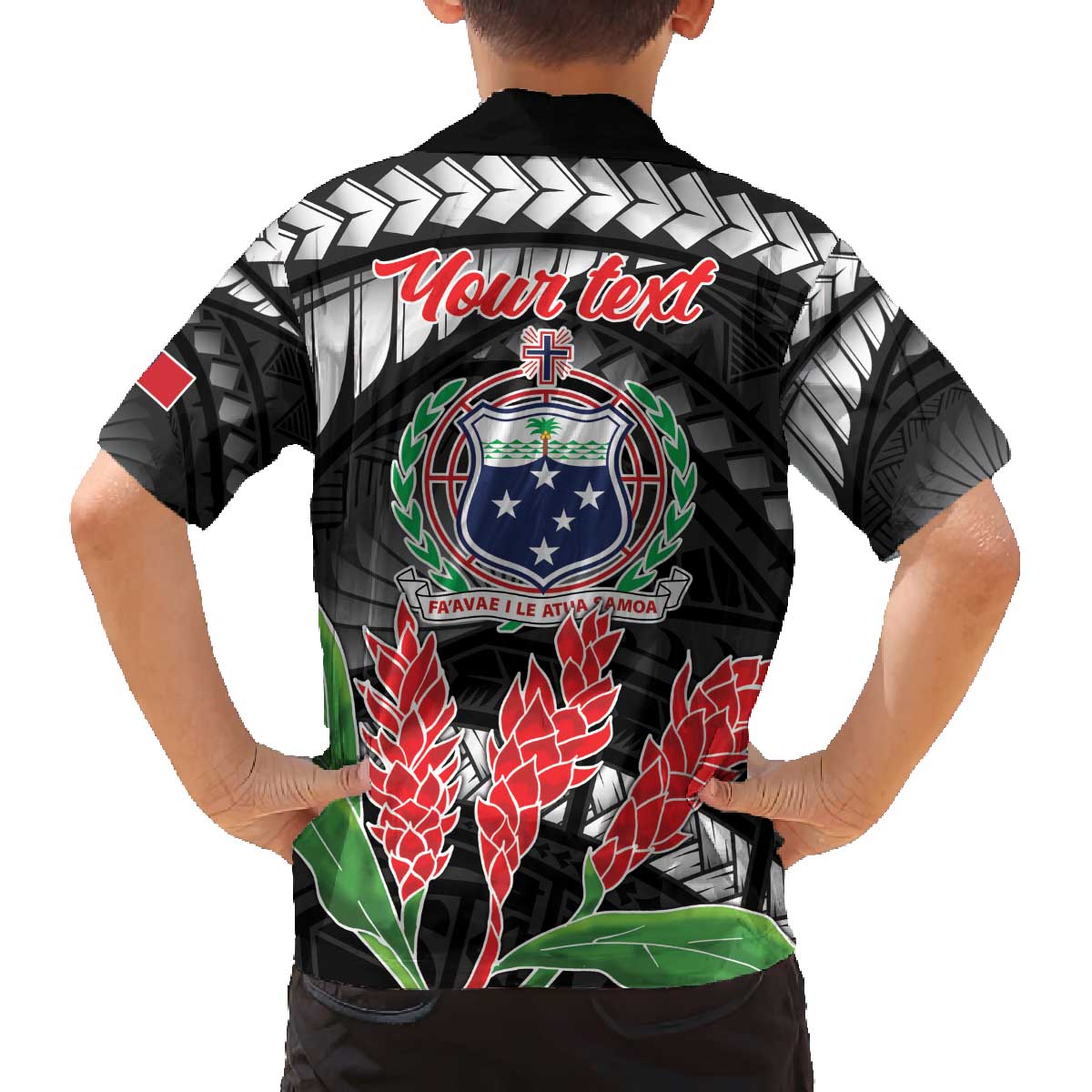 Personalised Samoa 685 Family Matching Off The Shoulder Long Sleeve Dress and Hawaiian Shirt Teuila Flower With Black Samoan Tattoo