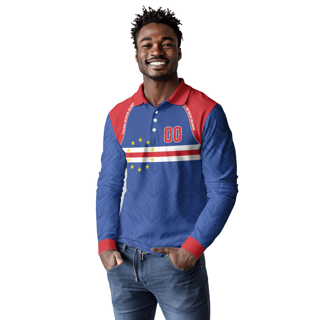 Cape Verde Atlantic Stars Custom Long Sleeve Polo Shirt Football 2026 Supporter