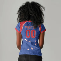 Cape Verde Atlantic Stars Custom Women V-Neck T-Shirt Football 2026 Supporter