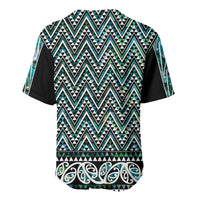 New Zealand Maori Niho Taniwha Baseball Jersey Papua Shell - Mangopare Puhoro Pattern