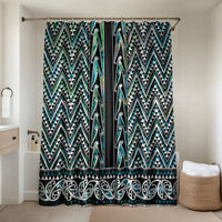 New Zealand Maori Niho Taniwha Bathroom Set Papua Shell - Mangopare Puhoro Pattern