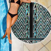 New Zealand Maori Niho Taniwha Beach Blanket Papua Shell - Mangopare Puhoro Pattern