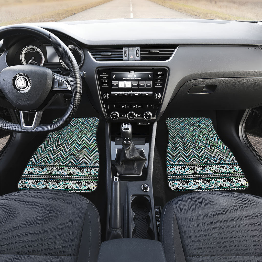 New Zealand Maori Niho Taniwha Car Mats Papua Shell - Mangopare Puhoro Pattern