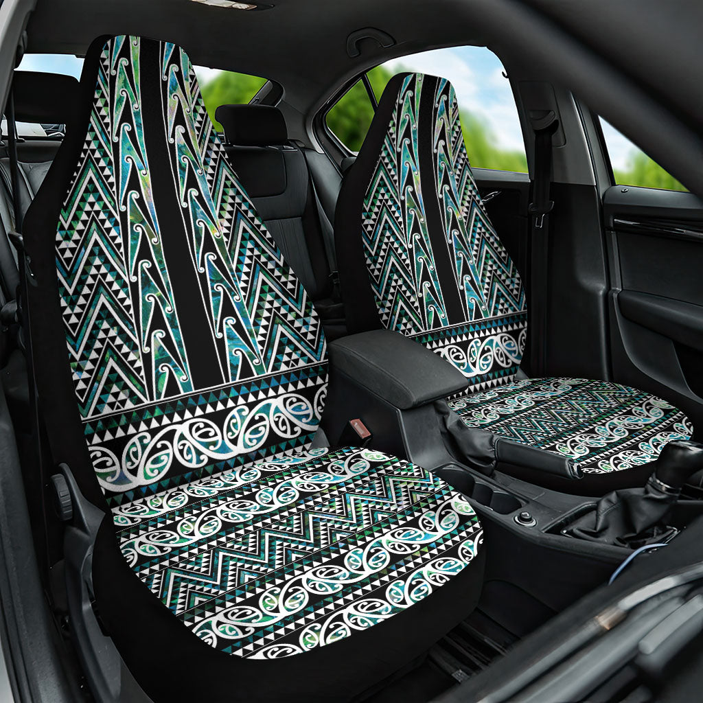 New Zealand Maori Niho Taniwha Car Seat Cover Papua Shell - Mangopare Puhoro Pattern